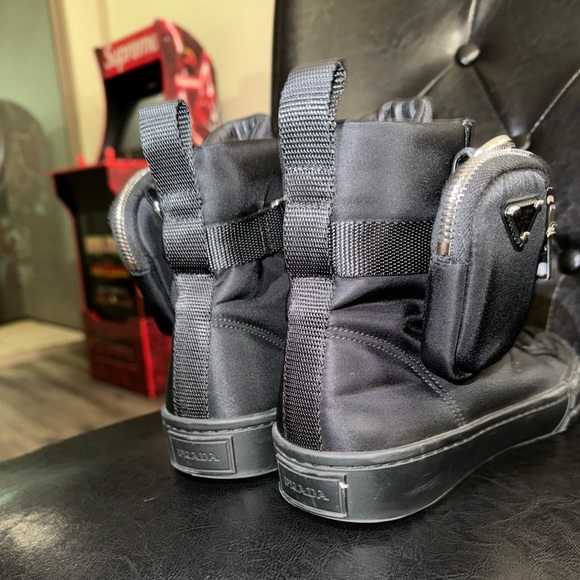 prada wheel re-nylon high-top sneakers - Picture 3 of 4